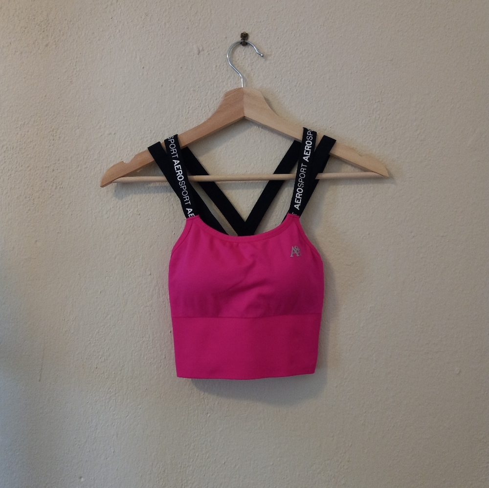 Aeropostale Neon Pink Sports Bra Size Small
